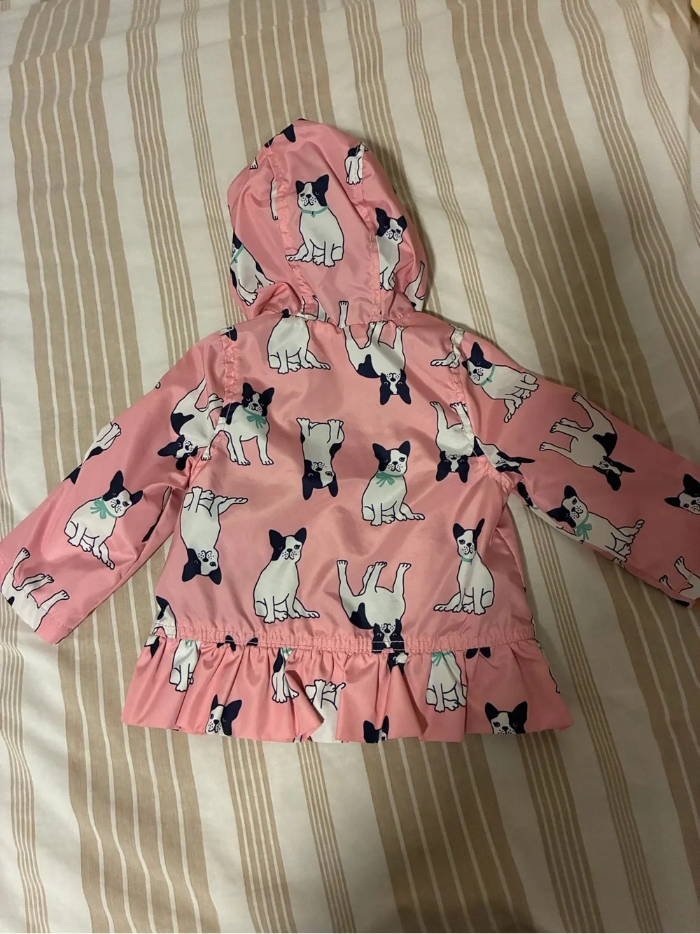 Carter's Pink Hooded Raincoat with Dog Print